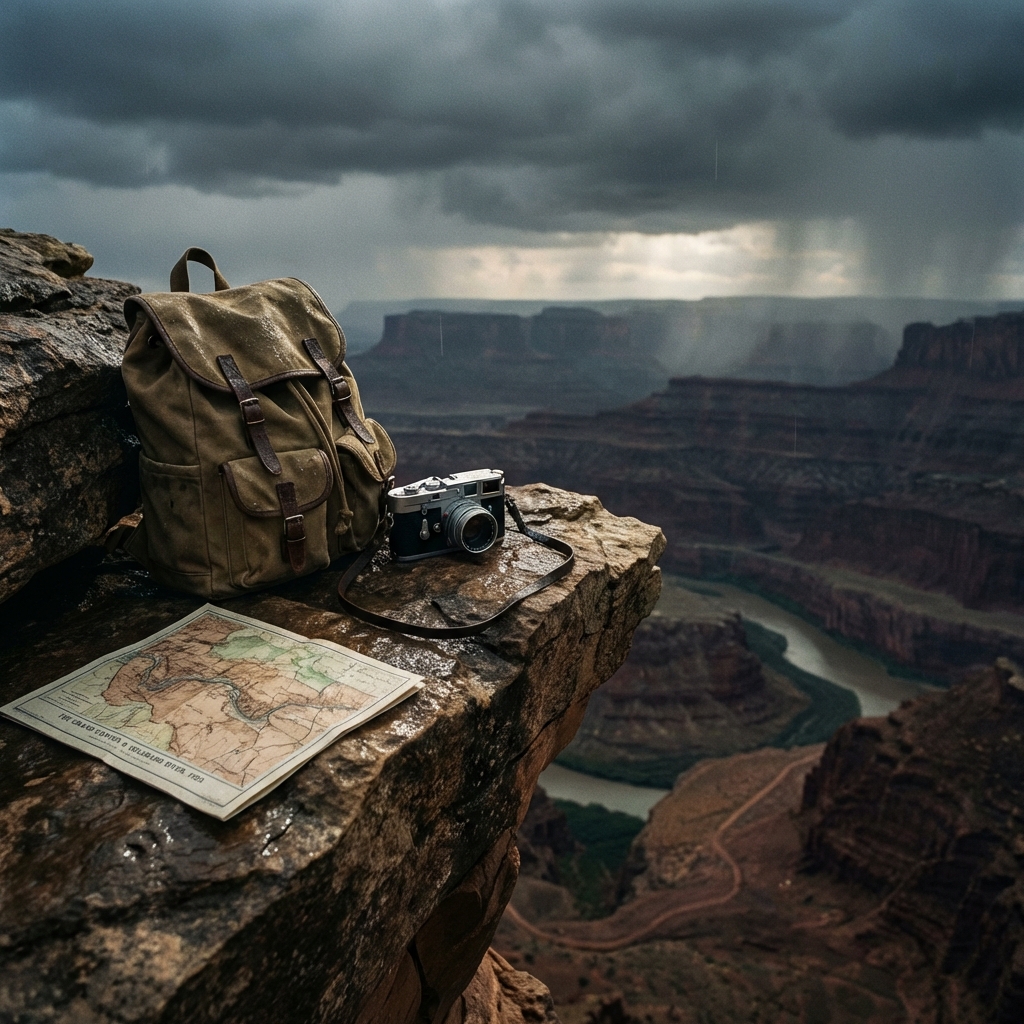 Expedition party in African wilderness